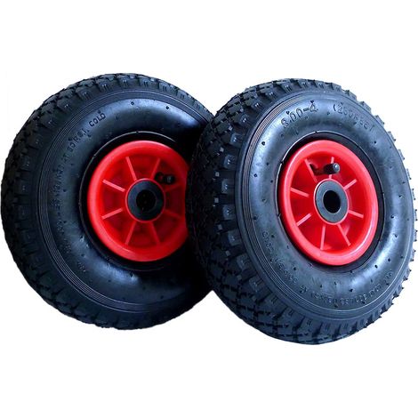 Ricambio ruota pneumatica per carrelli portacasse con mozzo in nylon mm.260x85 - Salone