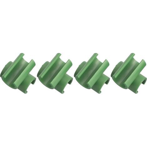 BUNTHAUS Lot de 50 connecteurs de treillis en plastique pour plantes de jardinage, pour tige fixe de cadre de jardin (16 mm) (1/5)