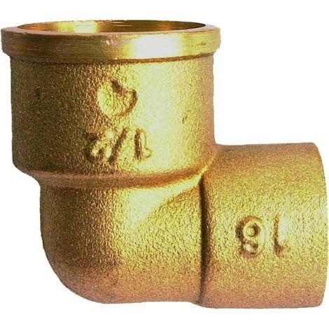 Coude laiton fer-cuivre FEMELLE 90GCU - 3/4'' - 22 mm - DUMONT