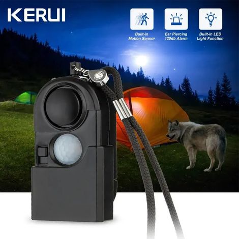 Mini alarme portable à détection de mouvement, sirène de 120 dB, idéale pour les voyages, la maison et la sécurité des enfants. (1/5)