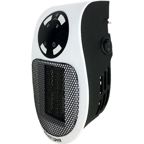 Chauffage soufflant céramique 500W – Mini radiateur portable – Thermostat réglable – Fiche rotative 180° – Économie d'énergie (1/5)