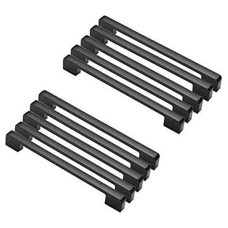 Lot de 10 poignées de meuble entraxe 192mm – Zinc noir – Pour placards et tiroirs – Installation facile avec vis fournies - 192mm-poign (1/4)