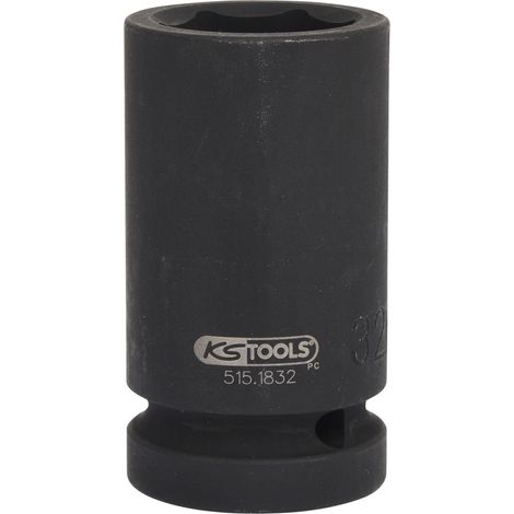 1" Bussola esagonale p.avvitatori ad impulsi,lunga,32mm (1/5)