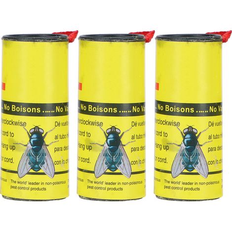 24 pièges à moustiques et mouches, bandes de papier attrape-mouches en rouleau pour usage intérieur (1/5)