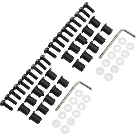 Jeu de boulons écrous et joints pour pare-brise Moto M5, alliage aluminium et caoutchouc, remplacement Suzuki, noir, kit visserie complet (1/5)