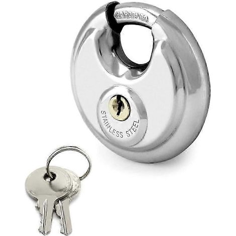 Cadenas à disque en acier robuste, cadenas à clé, cadenas de rangement pour disque, compatible avec les unités de stockage et les remorques de déménagement, anse de 38 pouces, 1 paquet. (1/5)
