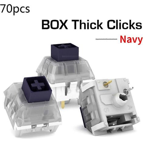 Interrupteur à clic épais pour clavier 3 broches RGB SMD compatible Cherry MX - 70 - Bleu marine (1/4)