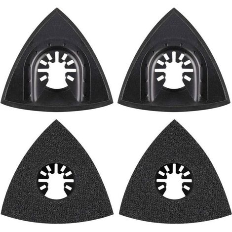 4Pcs Delta Sanding Pad 80mm Multi-Tool Accessories for Mounting Pad, Multi-Tool Blade, Oscillating Tool Accessories (1/5)