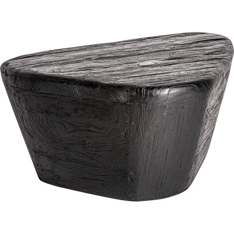 Table basse contemporaine bois de teka noir - Noir charbon effet bois (1/5)