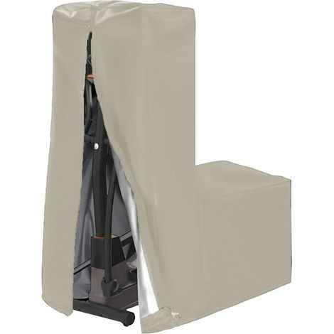 Housse anti-poussière pour machine elliptique imperméable et résistante à la poussière, fabriquée en tissu Oxford 420D, pliable pour un rangement facile (87 x 51 x 153 cm, blanc) (1/5)