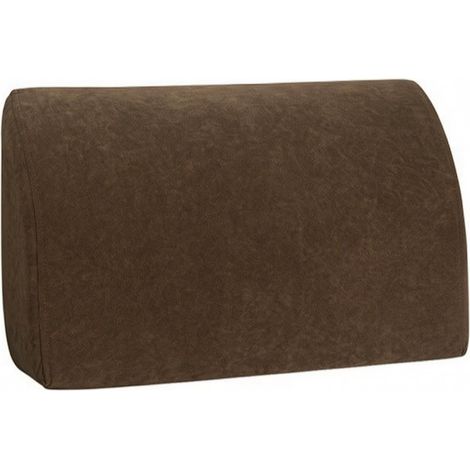 Wedge Cushion with Soft Velvet Cover, Coffee Brown Velvet Fabric, Firm Yellow Foam, Support Length 60 cm (1/5)