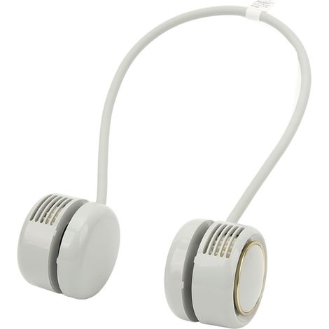 Ventilateur de cou pliable à 3 vitesses, silencieux et sans pales, idéal pour l'école, 1600 mAh, vert glacier (1/5)