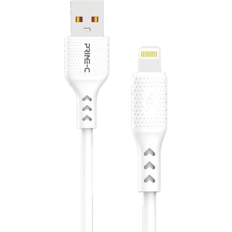 Câble de charge rapide USB vers Lightning, sortie maximale de 3,4 A, 3 mètres, matériau PVC - blanc. (1/2)
