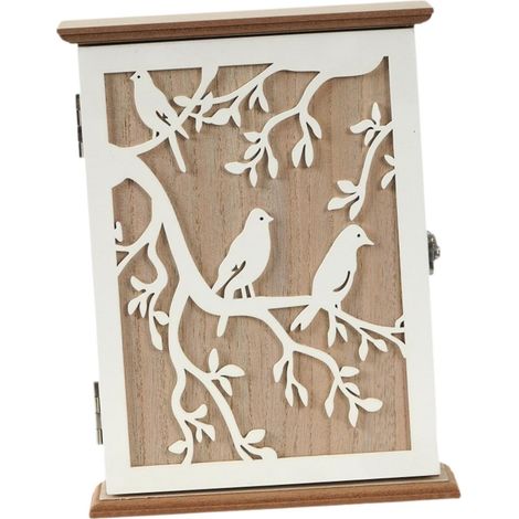 Armoire à clés Murale décorative et Robuste avec Serrure, idéale comme Cadeau de Pendaison de crémaillère ou pour l'entrée, la Chambre ou Le (1/5)