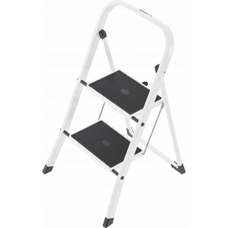 Hailo, Germany K40 Basicline - Escalera de 2 peldaños con Antideslizante (1/3)
