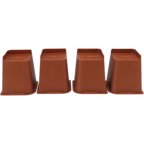 4 Pièces Rehausseur Lit Fauteuil Lourd 15cm Anti-Dérapant Forme L Meubles Surélévateur pour Chambre à Coucher (1/5)