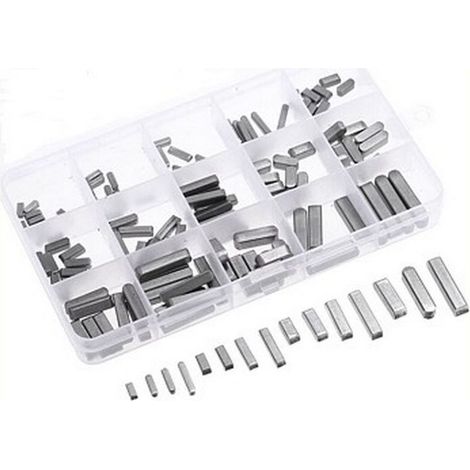 Coffret de 60 clavettes parallèles en 13 dimensions – Pour assemblage précis – Dimensions variées 3x3 à 12x8 mm –  pièces de rechange voiture – Beast