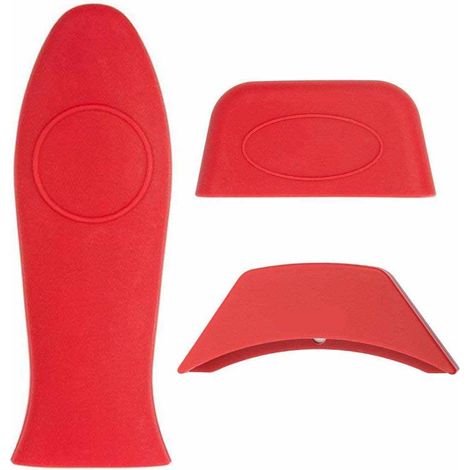 Manchon Protecteur Pour Poignée - En Silicone Haute Température - Compatible Poêles En Fonte Acier Aluminium - Lot De 3 (1/5)