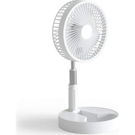 Ventilateur De Bureau - USB Rechargeable 7200 mAh - 4 Vitesses Réglables - Orientation Verticale 90° Et Horizontale 60° - Pour Bureau Maison Garage - 1 Pièce (1/5)