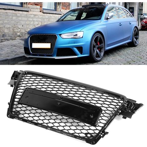 Calandre avant style RS4, grille de capot sport en maille, compatible avec A4/S4 B8 2009-2012 (1/5)