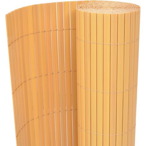 vidaXL Recinzione da Giardino a Doppio Lato in PVC 90x500 cm Gialla