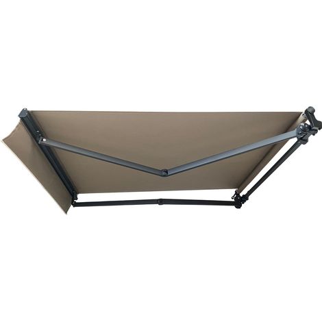 Store Banne Monobloc MOTORISÉ 5 X 3,5 m Anthracite - DICKSON® TAUPE (1/4)