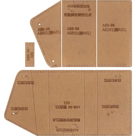 Lot de 5 gabarits acryliques précis pour découpe, multifonctions étui à clés DIY, pochoir professionnel de coupe (1/5)