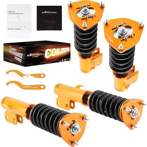 Gewindefederbeine, Höhenverstellbar 1-3 Zoll, Hochfester Stahl, Entwickelt für Subaru Impreza WRX GC8, 30 Stufen Dämpfungsverstellung, (1/5)