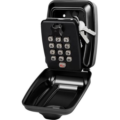 TONCHEAN Loft Bed, Loft Bed, Outdoor Secure Key Box, Large Wall-Mounted Key Box with 12-Digit Code, Waterproof and Rustproof, Ultra-Robust Digital Key Safe (1/4)
