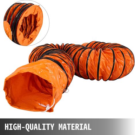Tuyau en PVC 25 pi, Gaine de ventilation Flexible 12 po, Tuyau flexible PVC Conduit en PVC antidéflagrant Résistant à l'usure Corde… (1/5)