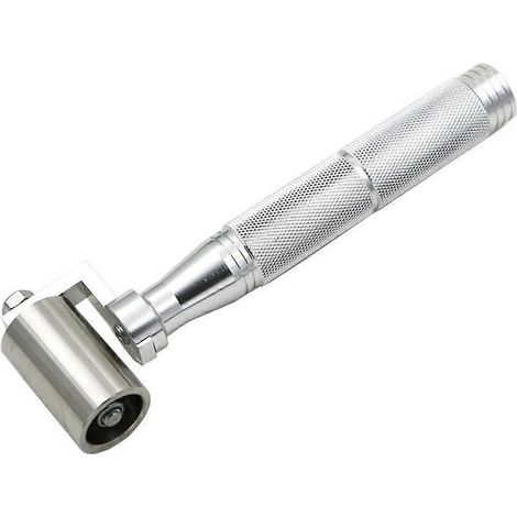 Rouleau à papier peint en acier inoxydable, robuste et antidérapant, pour la décoration intérieure et les travaux de bricolage.-Silver