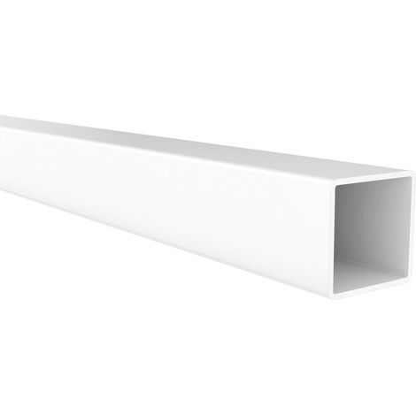 Profilé de tube carré en aluminium blanc 20x20mm – Longueur 1m – Épaisseur 1mm – Pour constructions et réformes – REI