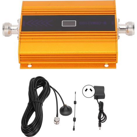 Amplificateur de signal téléphonique Or WCDMA2100 Antenne à ventouse 10m Répéteur amplificateur 110-240V (Prise AU) (1/5)