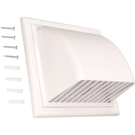 Conduit d'air mural - Diamètre : 150 mm - Sortie murale avec clapet anti-retour - Couvercle de ventilation pour systèmes de ventilation ronds-NANOTEH (1/5)