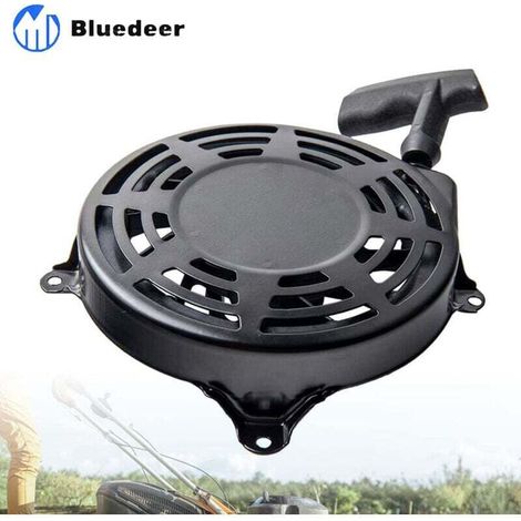 Démarreur à câble pour Briggs & Stratton 497680 498144 Démarreur manuel pour tondeuse à gazon pour la corde de traction de traction, noir
