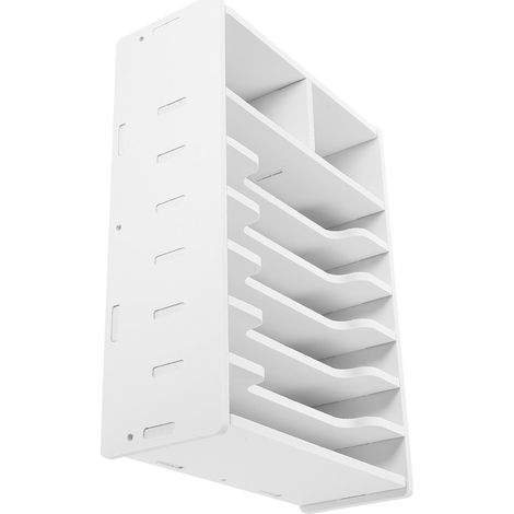 Boîte à Monnaie Blanche en Composite Bois-plastique, 8 Compartiments pour Organiser Billets et Tickets, Design Élégant pour Usage Quotidien Bureau (1/5)