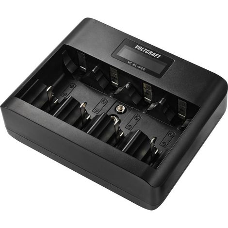 VOLTCRAFT VC-BC-5100 Caricabatterie universale NiMH, LiIon Stilo (AA), Ministilo (AAA), 1/2 Torcia (C), Torcia (D), Blo