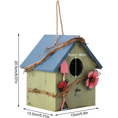 Nichoir mural en bois, nichoir décoratif pour jardin, terrasse, villa ou balcon. (1/5)