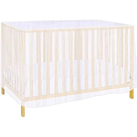 Moskitonetz für Babybett, universelles Moskitonetz, Maße 135 x 60 x 90 cm, weiß