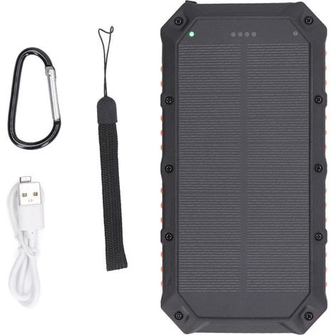 Solare, caricatore Mobile 30000mAh, Banca di Potere Rapida con la Lampada del LED per il Campeggio e Escursionismo (1/5)