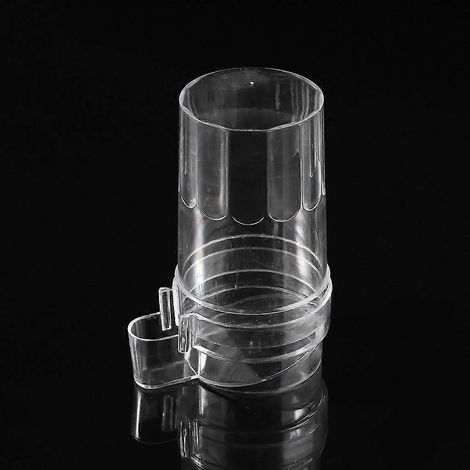 Vogelfutterbehälter, transparenter Futterspender, Set mit Sitzstange