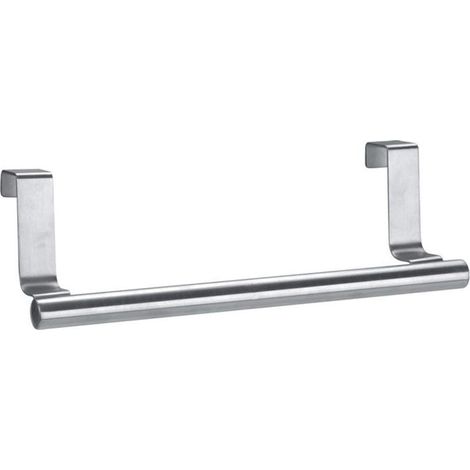 Porte-serviettes suspendu en acier inoxydable, porte-torchons sans trou pour porte de placard, étagère à une barre pour cuisine et salle de bain, étagère de rangement multifonctionnelle - L