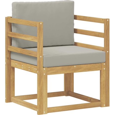 2 Stück Outdoor-Sofagarnitur Polyester Weiß und Hellgrau vidaXL