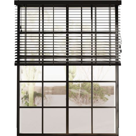 Cocoon tende veneziane da interno in bambù (Nero, 190 x 240 cm)