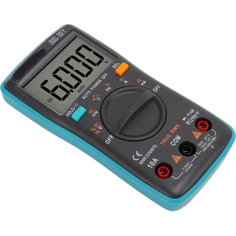 ZT101 Digitales Multimeter mit 6000 Zählern, automatischer Bereichswahl, tragbarer Spannungs- und Stromprüfer, hintergrundbeleuchtetes LCD-Display, professionelles elektrisches Messgerät (1/5)