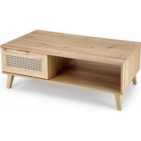 Mesa de centro Bencamu 105 , 41x60x120cm, Diámetro: 0, Aglomerado laminado, Angular