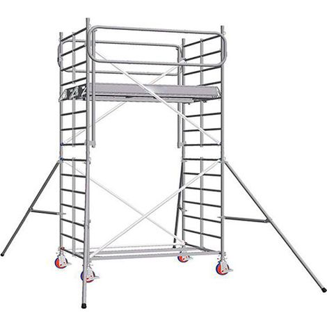 Echafaudage roulant alu - hauteur de travail max 3.90m - 7225022