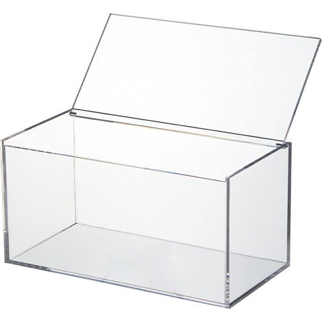 ( 20,3x10,2x10,2 cm)Vitrine en Acrylique, Boîte en Acrylique avec Couvercle, Boîte de Rangement Transparente, Organisateur de Stockage Anti-poussière (1/5)