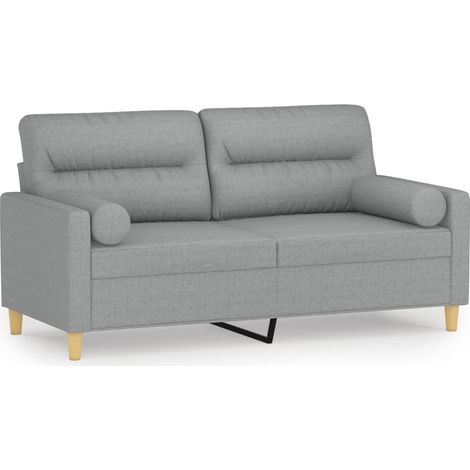 Maison Exclusive - Divano a 2 Posti con Cuscini Grigio Chiaro 140 cm in Tessuto