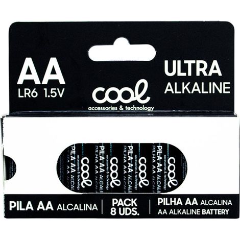 Pila Alcalina AA LR6 COOL (Pack 8 uds)